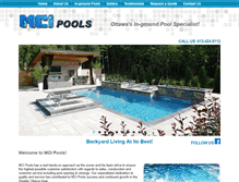 Tablet Screenshot of mcipools.com